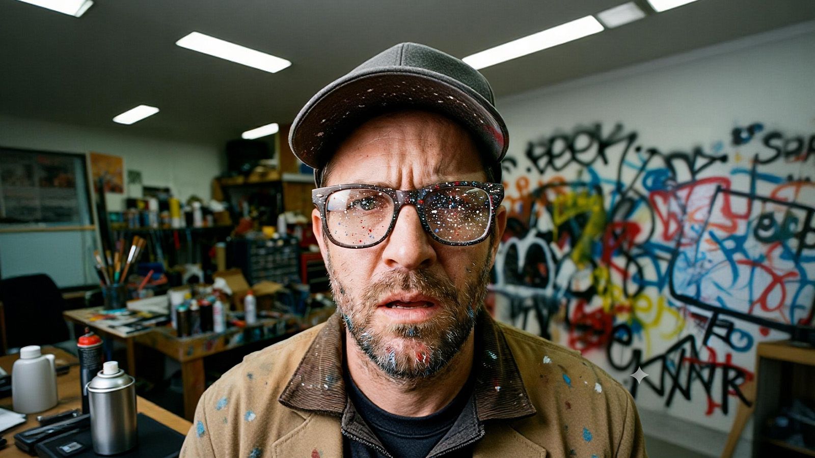 Spray paint off glasses