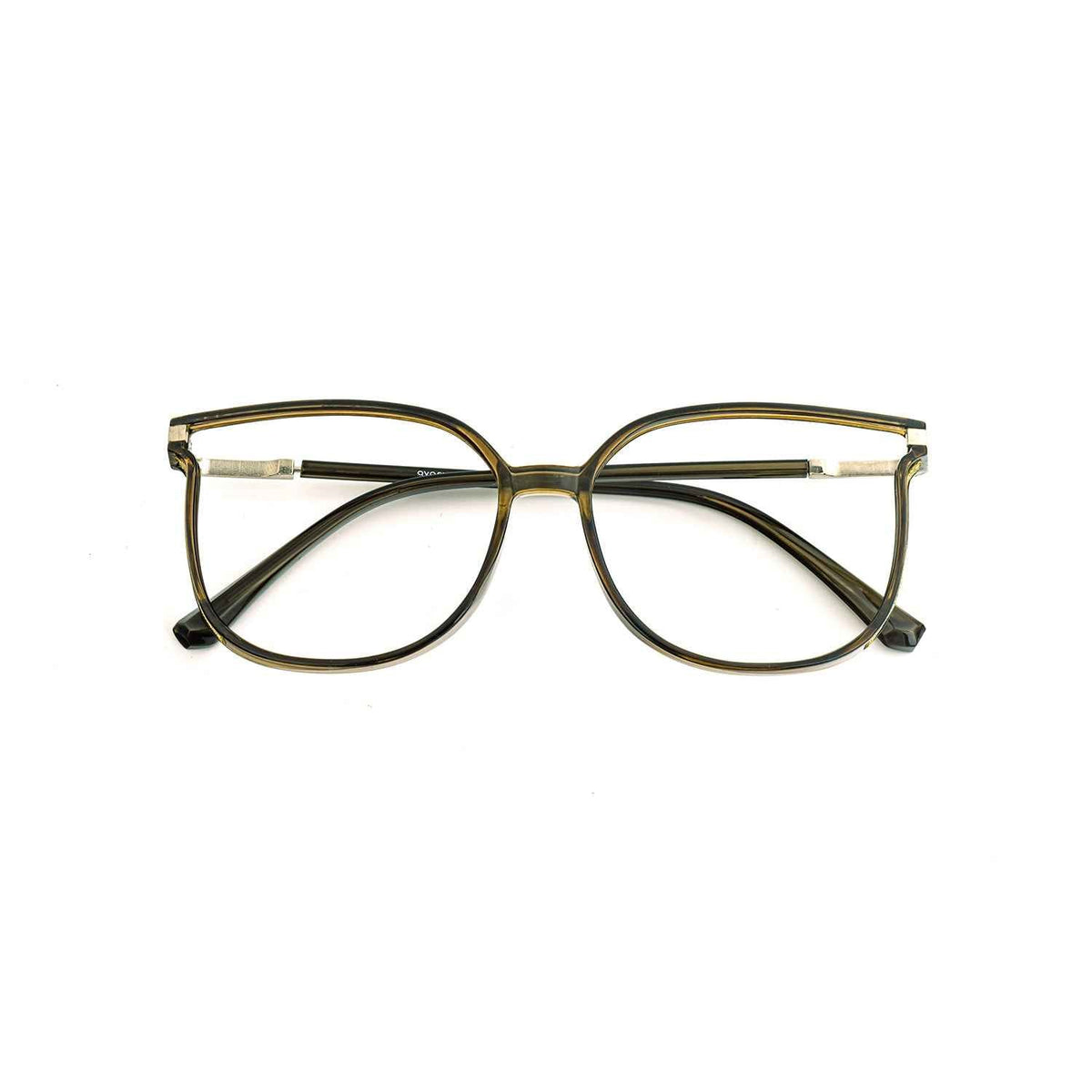 Marden green cat eye acetate eyeglasses fit view