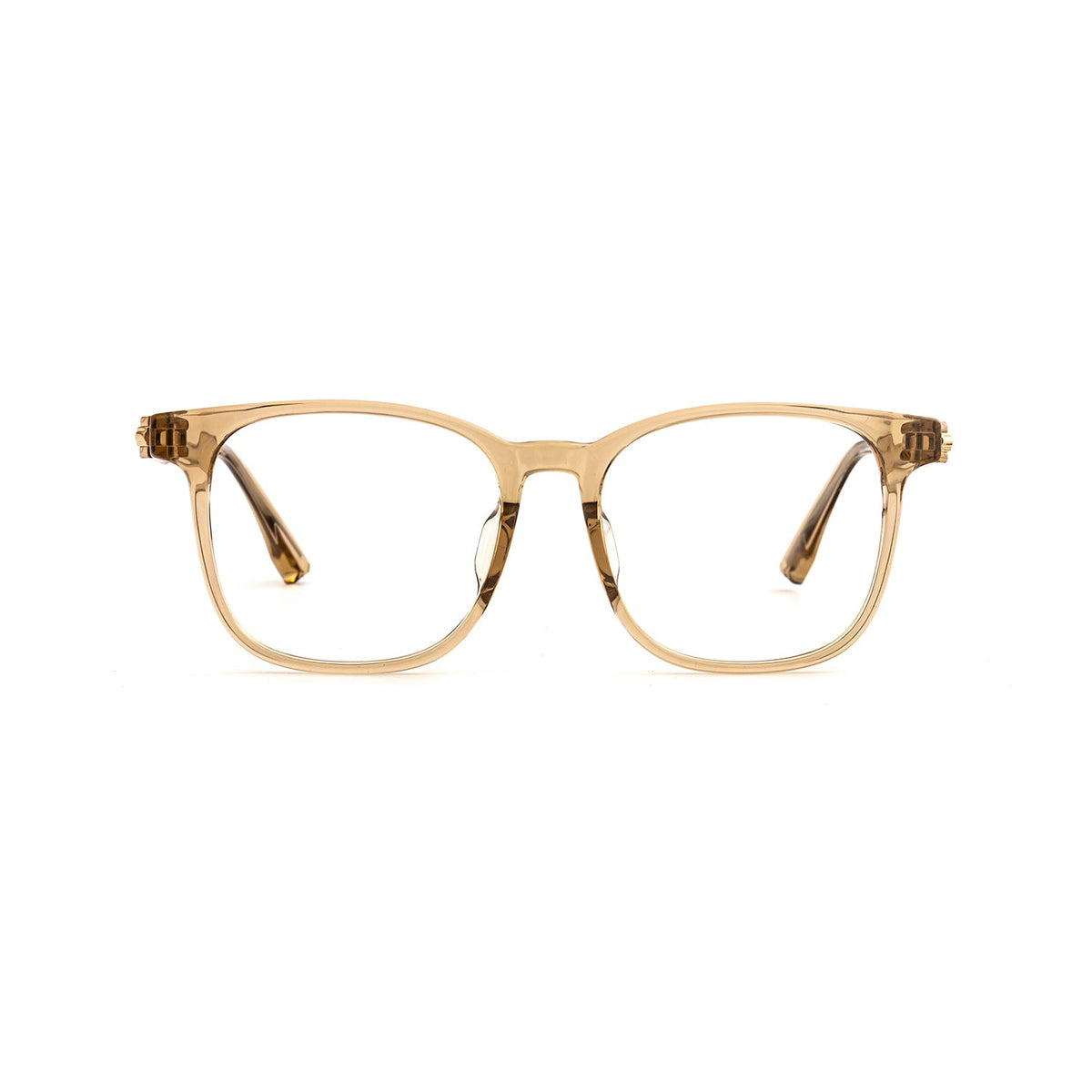 Toren dark brown rectangle acetate eyeglasses front view