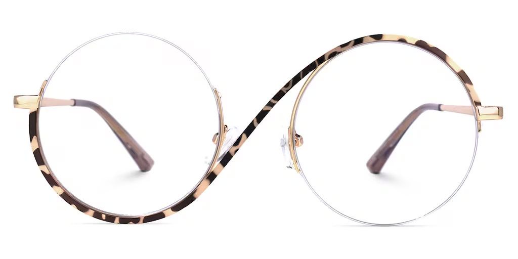 Flozif Tortoise Round Frame Glasses