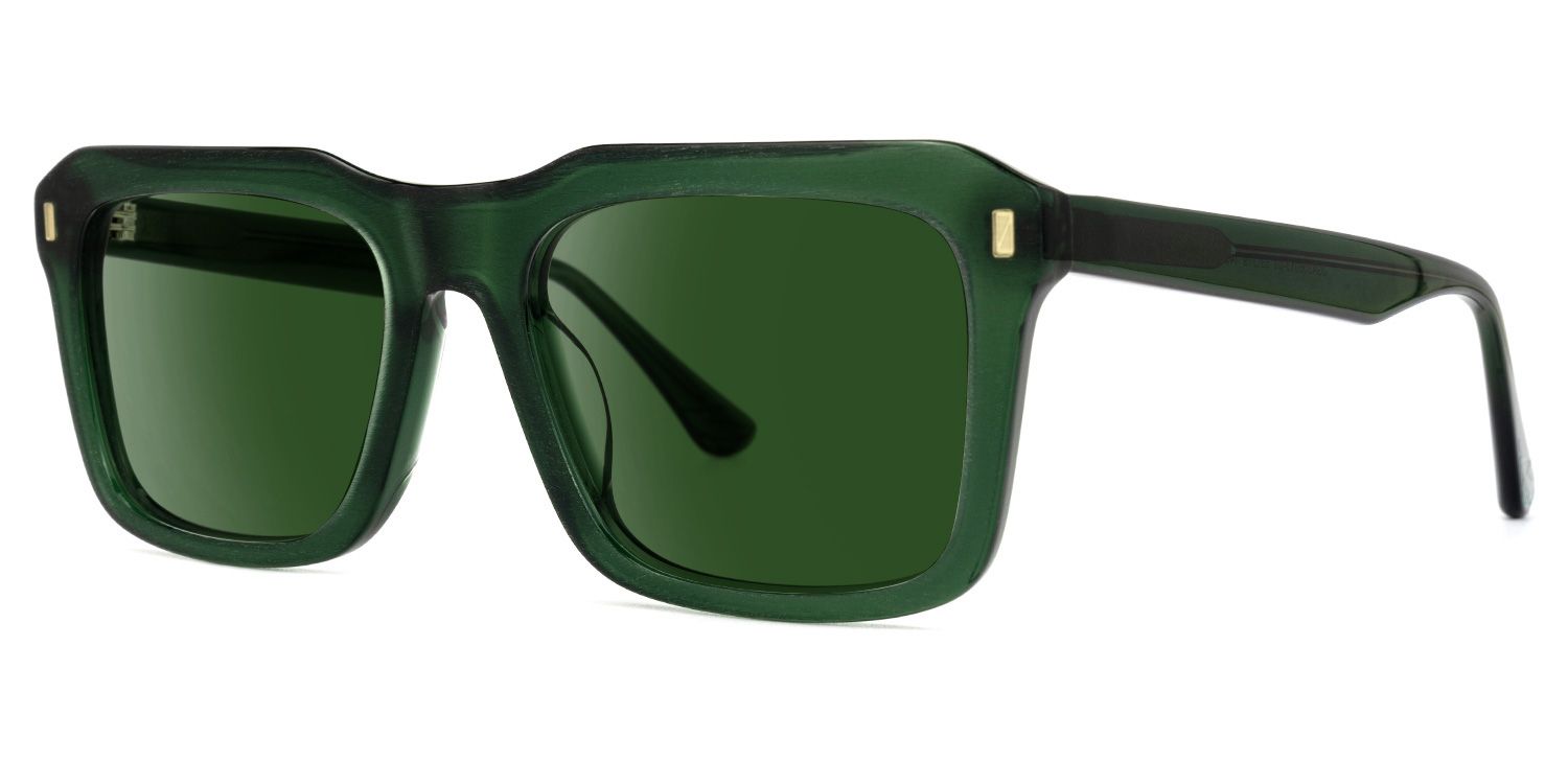 Haines Square Green Sunglasses