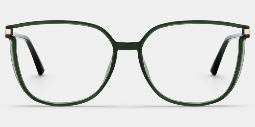 Rodz Square Dark-Green Frame Glasses